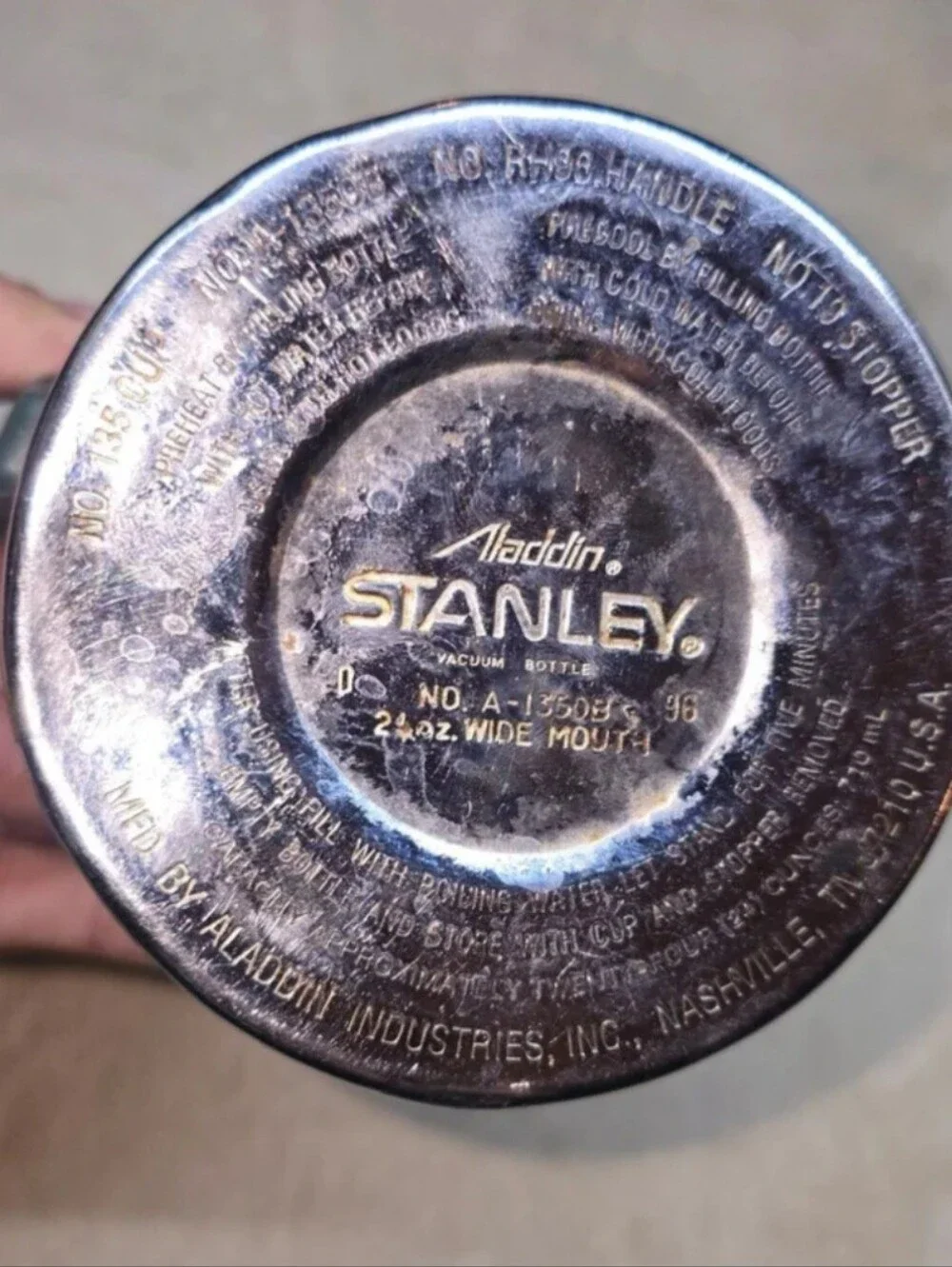 Vintage Aladdin Stanley Wide Mouth Vacuum Thermos 24oz Food/Drink Rare